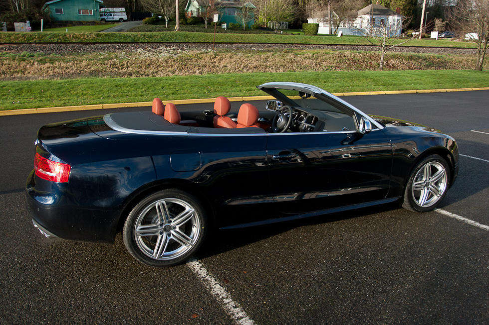 Deep Sea Blue and Tuscan Brown 2011 Audi S5 Cabriolet